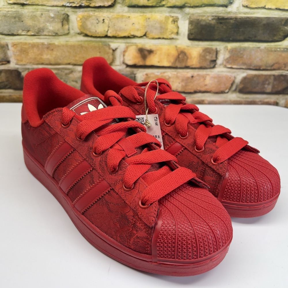 Mens Size 10.5 - Adidas Superstar II Better Scarlet Rose Red